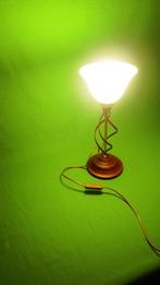 Art Inspired Table Lamp | Twisted Metal | Frosted Glass, Gebruikt, Verzenden, Art, Minder dan 50 cm