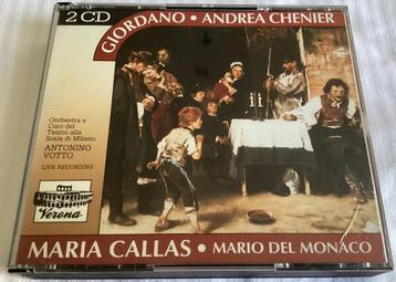 Maria Callas Andrea Chénier Dubbel CD beschikbaar voor biedingen