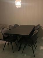 Eettafel met 6 stoelen - nette set!, Huis en Inrichting, Ophalen, 100 tot 150 cm, Zo goed als nieuw, Vijf personen of meer