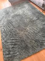 Handgetuft vloerkleed | groen | palmblad patroon, Ophalen, Gebruikt, 200 cm of meer, 200 cm of meer