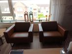 2 leren Fauteuils, Huis en Inrichting, Fauteuils, Ophalen, Zo goed als nieuw, 75 tot 100 cm, 50 tot 75 cm