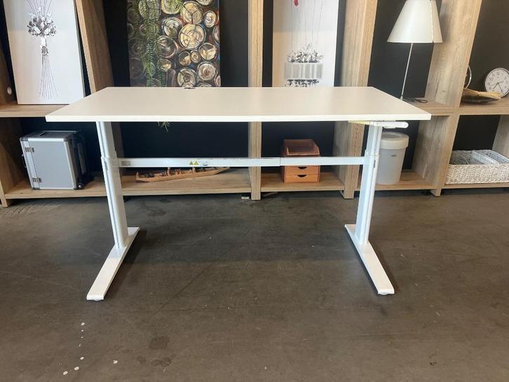 Actiforce zit-sta bureau met slinger 160x80xH70-120 cm, 14st, Huis en Inrichting, Bureaus, Gebruikt, Bureau, In hoogte verstelbaar