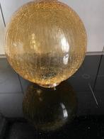 Okergele Bol vormig Glas lamp, Ophalen of Verzenden, Zo goed als nieuw, Glas, Minder dan 50 cm