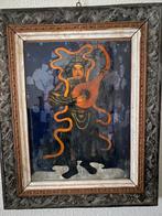 Indonesisch oud schilderij op glas Bali Indonesië Balinese, Antiek en Kunst, Kunst | Schilderijen | Klassiek, Ophalen