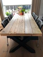 Steigerhouten tafel, Huis en Inrichting, Tafels | Eettafels, Ophalen, 200 cm of meer, 50 tot 100 cm, Zo goed als nieuw