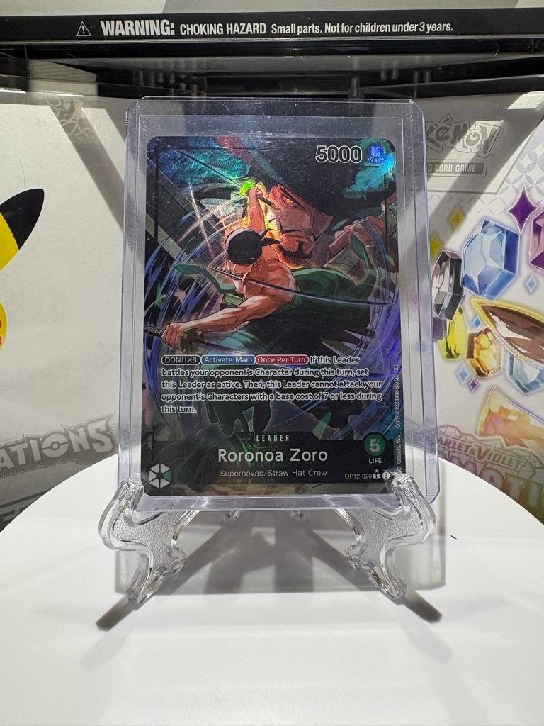 Roronoa Zoro op12-020, Ophalen of Verzenden, Zo goed als nieuw, Losse kaart, Foil