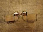 TWEE VINTAGE HANDGEMAAKTE HOUTEN EN STROO   EENDEN, Ophalen of Verzenden, Zo goed als nieuw, Beeldje of Figuurtje