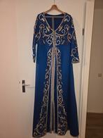 Marokkaanse kaftan met riem, Ophalen of Verzenden, Zo goed als nieuw, Blauw, Onder de knie