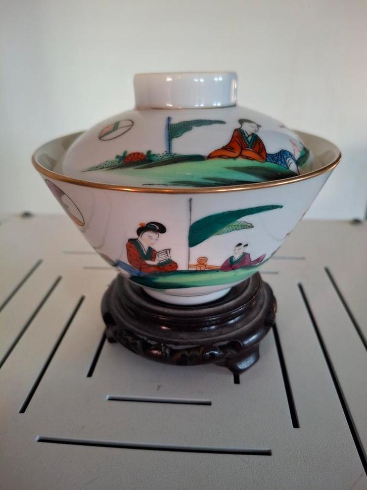 Chinese oude Theekom met Deksel, Antiek en Kunst, Antiek | Keramiek en Aardewerk, Ophalen of Verzenden