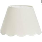 Twee geschulpte lampenkappen 19x30 cm off white tafellamp, Huis en Inrichting, Lampen | Lampenkappen, Ophalen of Verzenden, Zo goed als nieuw