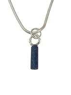Nieuw zilveren slangencollier met zilveren hanger met lapis, Nieuw, Info@nynkegardenier.nl, Met edelsteen, Nynke Gardenier