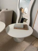 Salontafel beige rond met geribbelde poot, Ophalen, Japandi, Tables by Leon, Rond
