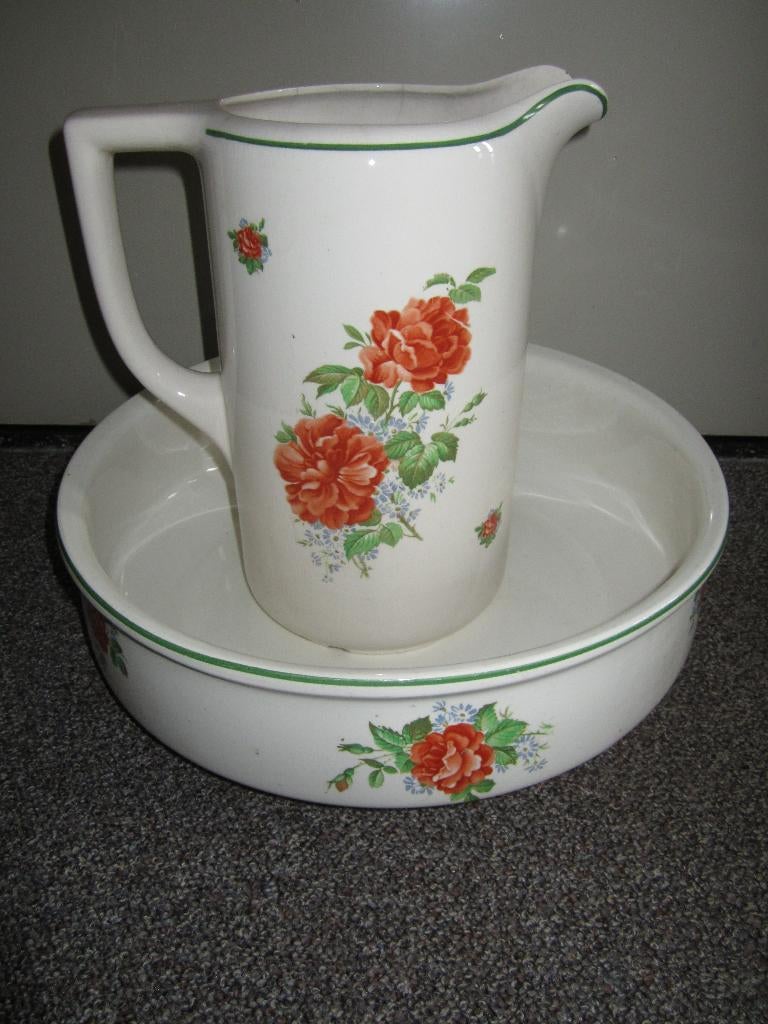 Lampetkan + Wastafelkom, Antiek en Kunst, Ophalen