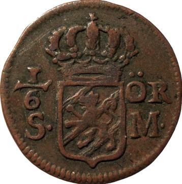 Zweden 1/6 öre S.M. 1718 (schaars) beschikbaar voor biedingen