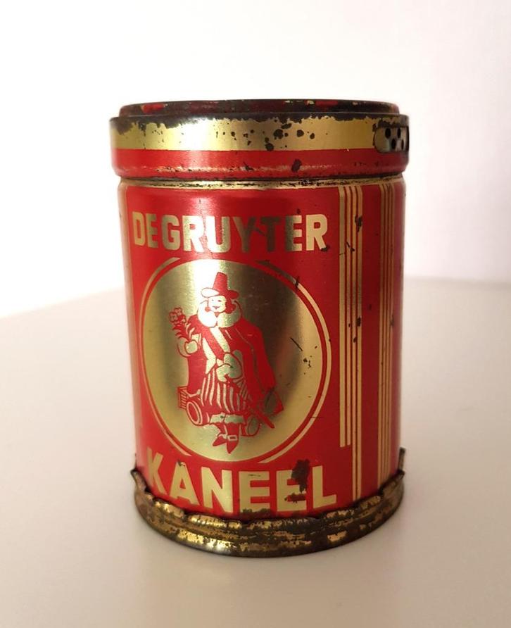 De Gruyter Kaneel blik met strooi functie, Verzamelen, Blikken, Gebruikt, Overige, Verzenden