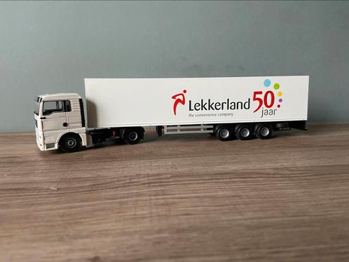 Lion toys Man Lekkerland, Hobby en Vrije tijd, Modelauto's | 1:50, Zo goed als nieuw, Bus of Vrachtwagen, Lion Toys, Ophalen of Verzenden