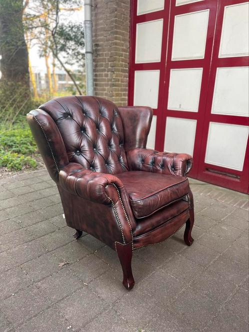 Chesterfield fauteuil, Huis en Inrichting, Fauteuils, Zo goed als nieuw, 75 tot 100 cm, Ophalen of Verzenden
