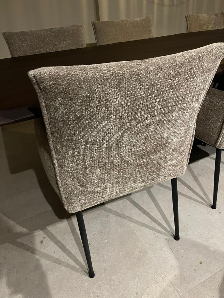 Eetkamerstoelen beige, Huis en Inrichting, Stoelen, Zo goed als nieuw, Vijf, Zes of meer stoelen, Stof, Overige kleuren, Ophalen