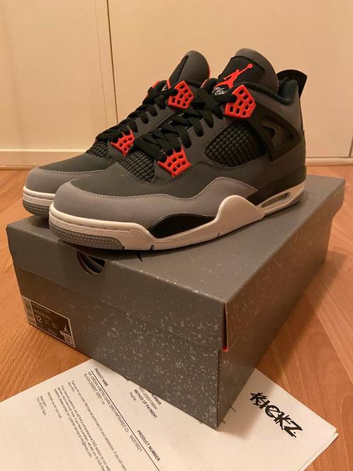 Nike Air Jordan IV 4 Retro Infrared EU 46 US 12 DS, Kleding | Heren, Schoenen, Nieuw, Sneakers of Gympen, Zwart, Verzenden