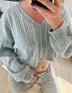 Trui cropped grijs, Verzenden, -, Maat 42/44 (L), Zo goed als nieuw