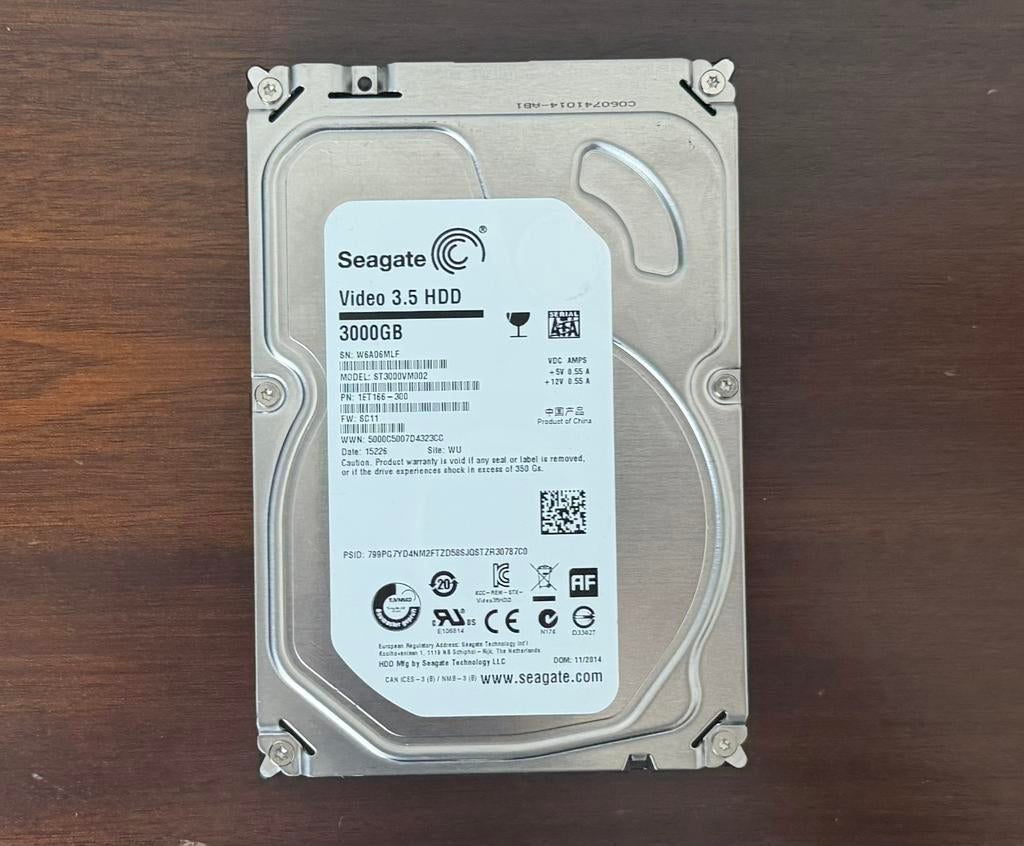 Seagate Video ST3000VM002 3TB HDD - NIEUW, Computers en Software, Harde schijven, Intern, Nieuw, Ophalen of Verzenden, Desktop