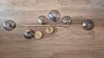 Moderne Hanglamp met glazen bollen compleet met lampjes, Ophalen, Zo goed als nieuw, Modern, Metaal