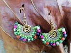 Nieuwe unieke handgemaakte oorbellen boho stijl, Ophalen of Verzenden, Nieuw, Overige materialen, Hangers