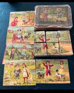 VINTAGE HOUTEN BLOKPUZZEL, Gebruikt, Van hout, 4 tot 6 jaar, Verzenden