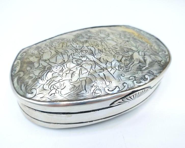 Zilveren tabaksdoos, Den Haag (?), gratis verzending!, Antiek en Kunst, Antiek | Goud en Zilver, Zilver, Verzenden