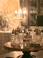 LAZY SUSAN ANTIEK MAHONIE HOUT GROOT 53 CM DRAAIBARE SCHAAL, Ophalen of Verzenden