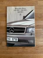 Brochure Mercedes 420 SEC, 500 SEC, 560 SEC, Ophalen of Verzenden, Gelezen, Mercedes