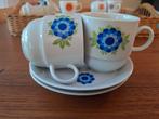 Twee vintage Bavaria Kop & Schotel- Blauwe Bloem, Huis en Inrichting, Gebruikt, Ophalen of Verzenden, Overige stijlen, Kop(pen) en/of Schotel(s)