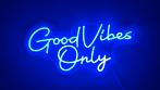 NEON LED SIGN. Good Vibes Only!!!  25 x 50 cm. USB!, Huis en Inrichting, Ophalen, Gebruikt