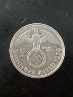 Twee reichsmark zilver 1939 Nazi Duitsland, Duitsland, Ophalen of Verzenden