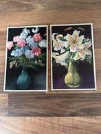 Twee oude ansichtkaarten met ongestempelde 2 cent zegel, Antiek en Kunst, Ophalen of Verzenden