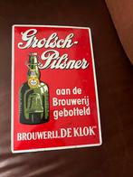 Blikken reclamebord grolsch, Ophalen of Verzenden, Zo goed als nieuw, Reclamebord