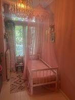 Compleet Vintage peuterbed / retro kinder bedje wit, Ophalen, Gebruikt, 70 tot 85 cm, 140 tot 160 cm