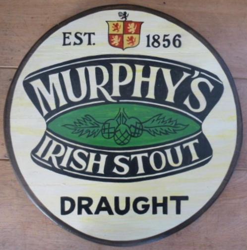 Handgeschilderd pubbord/Murphy's Stout/Iers bier/whiskey, Verzamelen, Merken en Reclamevoorwerpen, Nieuw, Reclamebord, Ophalen of Verzenden