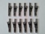Minitrix wissels 4961/4963, Gebruikt, Gelijkstroom, Trix, Rails