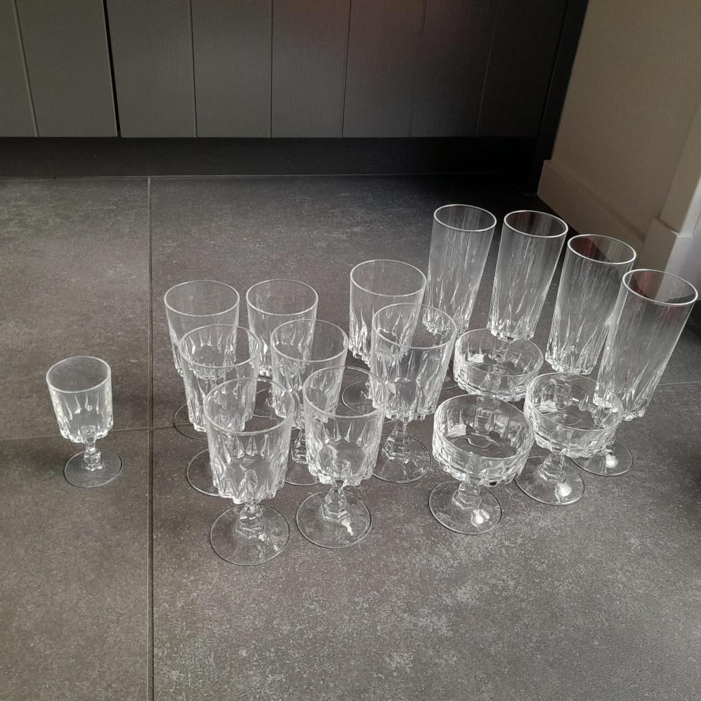 Kristallen glazenwerk, Antiek en Kunst, Ophalen
