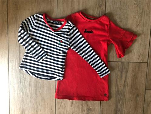 Set Vingino jurk rood en gestreept shirt maat 4 / 104, Kinderen en Baby's, Kinderkleding | Maat 104, Zo goed als nieuw, Meisje