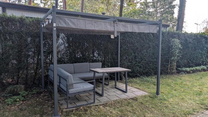 Pergola met schaduwdoek 292cm x 299cm merk outsunny., Tuin en Terras, Partytenten, Zo goed als nieuw, Overige typen, 2 meter of meer