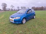 Chevrolet Kalos 1.2 3D 2005 Blauw apk tot 08.11.26 km 94.528, Auto's, Voorwielaandrijving, 1150 cc, 40 €/maand, Zwart
