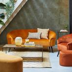 Riverdale velours sofa okergoud, Huis en Inrichting, Banken | Bankstellen, 150 tot 200 cm, Overige materialen, Minder dan 75 cm