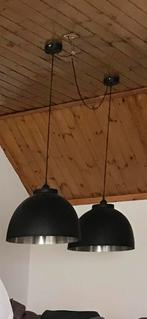 Hanglampen Goossens zwart/nikkel, Huis en Inrichting, Lampen | Hanglampen, Minder dan 50 cm, Gebruikt, Ophalen of Verzenden, Metaal