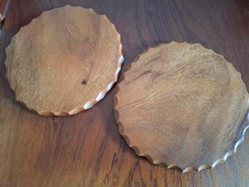 Vintage 60s houten onderzetters of serveer plaatje, Verzamelen, Retro, Huis en Inrichting, Ophalen of Verzenden