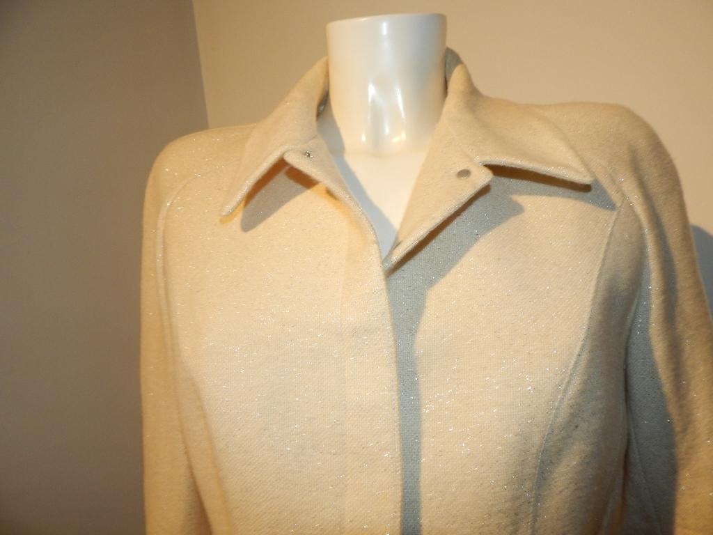 Thierry Mugler 2 delig pak room kleur zilver lurex vintage, Kleding | Dames, Maat 38/40 (M), Kostuum of Pak, Overige kleuren, Verzenden