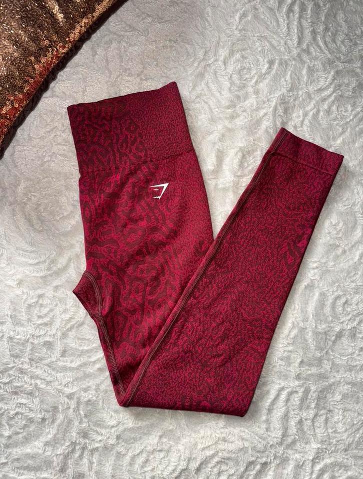 Gymshark adapt animal seamless legging rood maat s, Kleding | Dames, Sportkleding, Nieuw, Fitness of Aerobics, Maat 36 (S), Rood