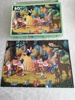 Oude puzzle van Sneeuwitje en de 7 dwergen, Kinderen en Baby's, Ophalen of Verzenden, Meer dan 50 stukjes, Gebruikt, 6 jaar of ouder