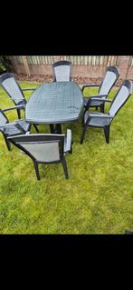 Tuinmeubelen, Ophalen, Kunststof, Gebruikt, 6 zitplaatsen